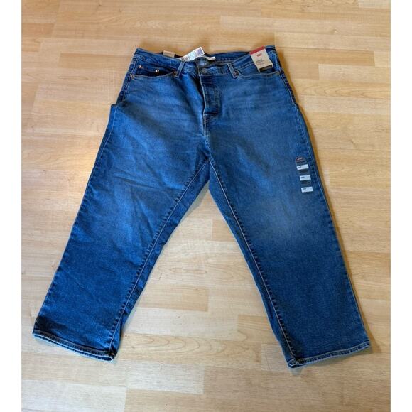 Levi’s Women's High-Rise Wedgie Straight Cropped Jeans Plus Size 20W New - Picture 1 of 11
